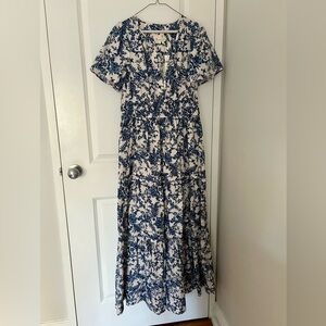 Anthropologie Blue Somerset Maxi Dress